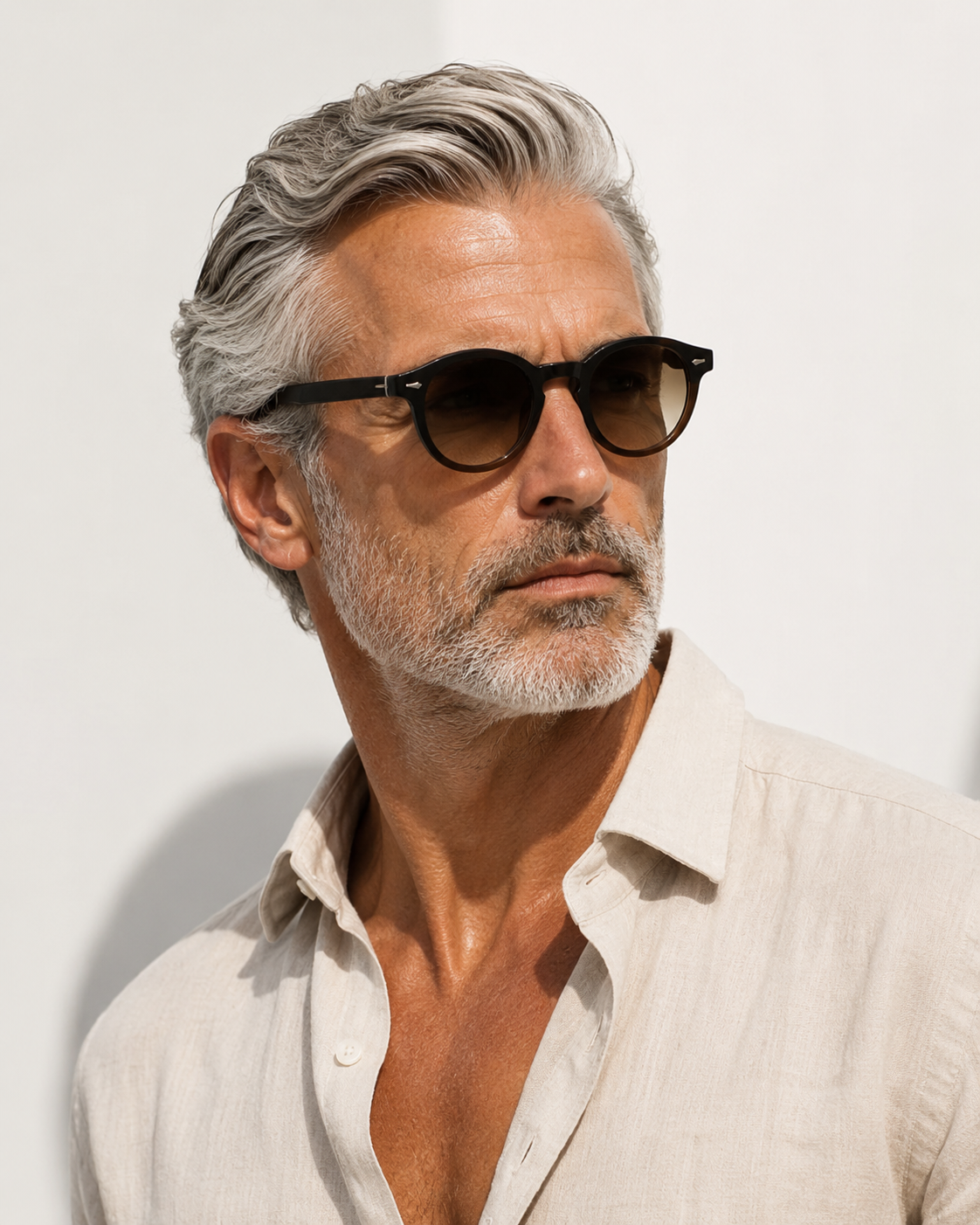 Lunettes de soleil rondes rétro unisexe avec verres teintés - Samara
