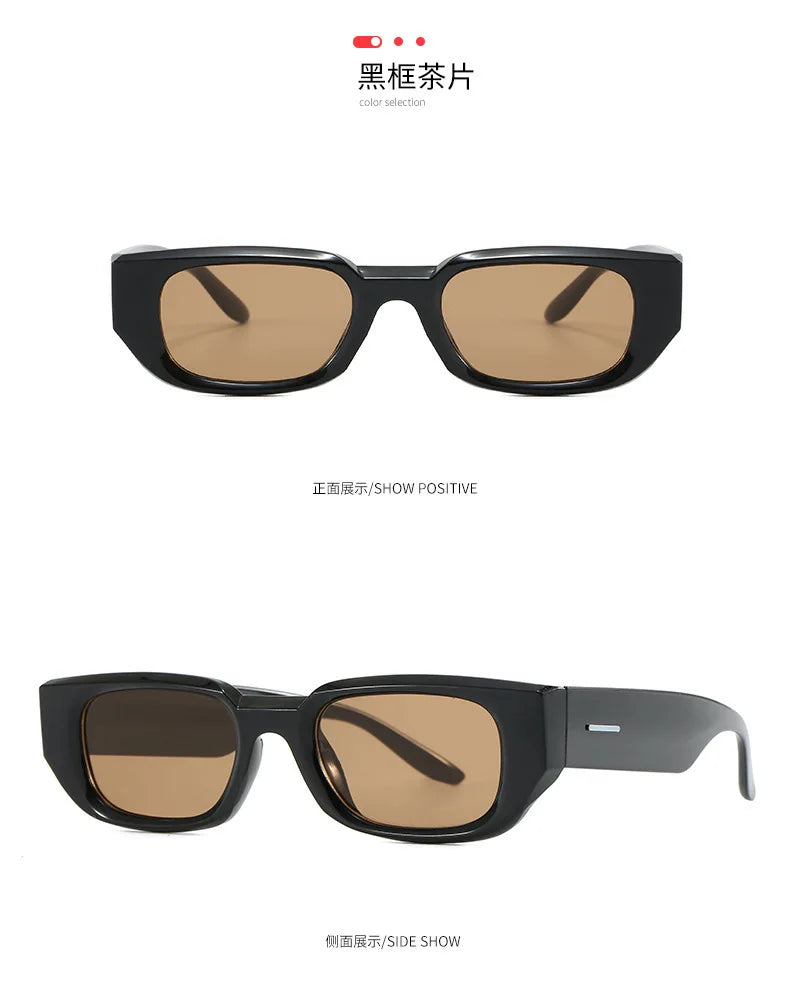Lunettes de Soleil Rectangulaires Classiques Vintage — Samara