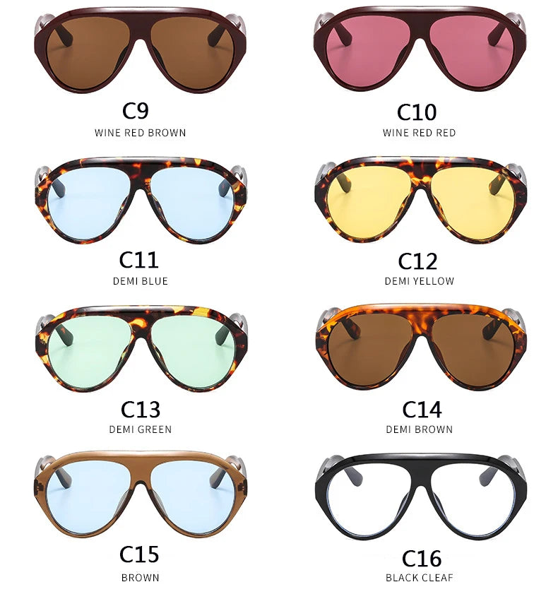 Lunettes de Soleil Aviateur Oversize Unisexe — Samara