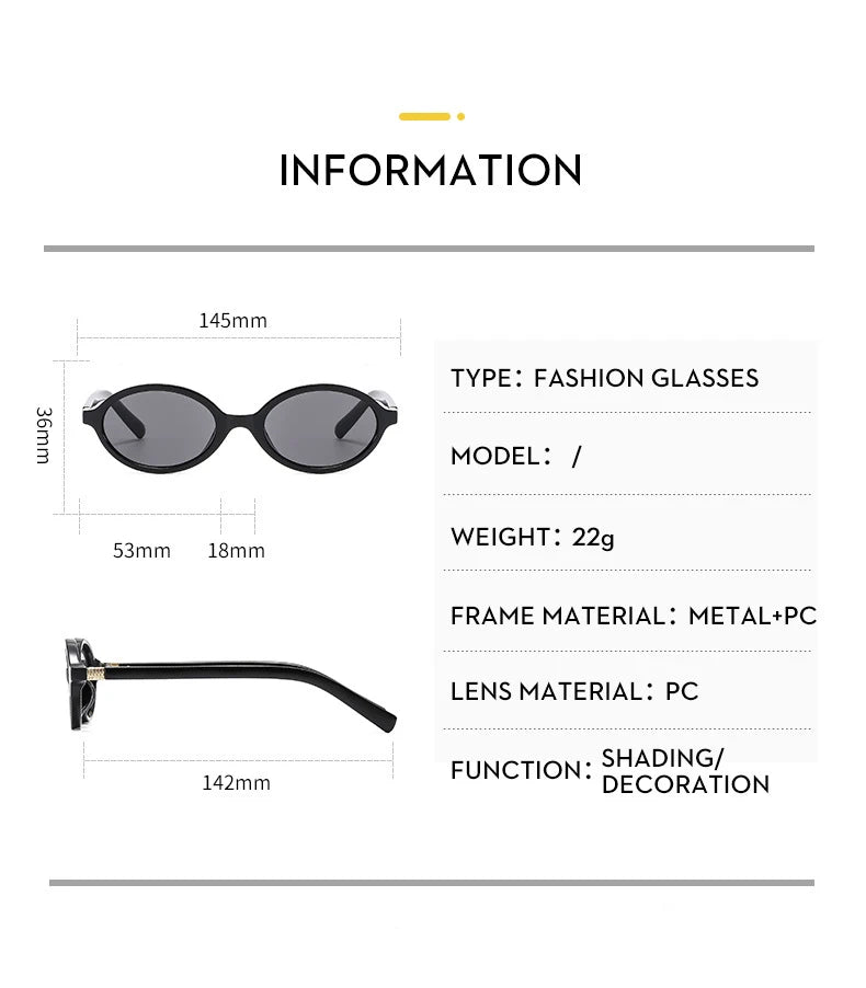 Lunettes de Soleil Ovales Glamour Femme — Samara