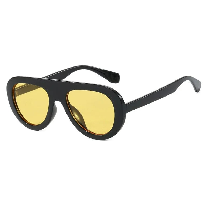 Lunettes de Soleil Rondes Y2K Imprimé Léopard — Samara