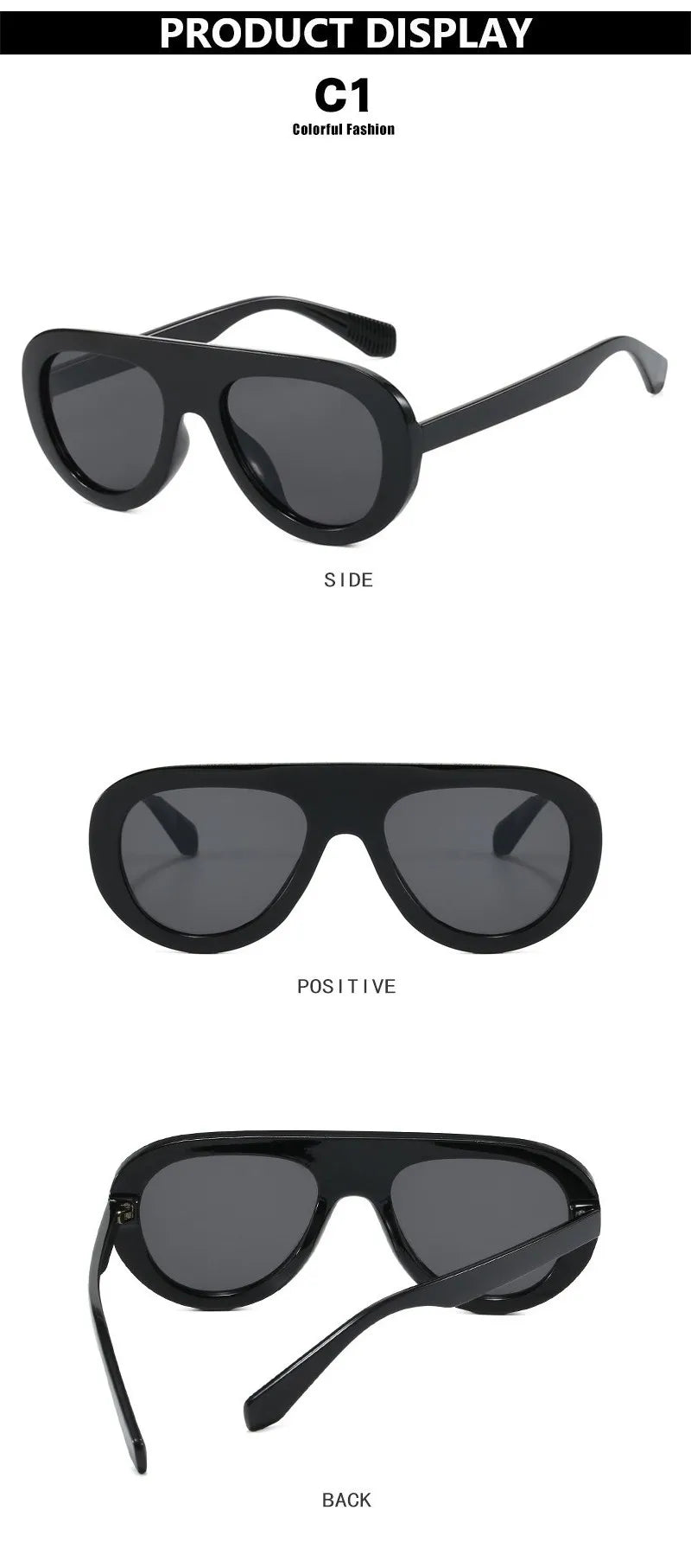 Lunettes de Soleil Rondes Y2K Imprimé Léopard — Samara