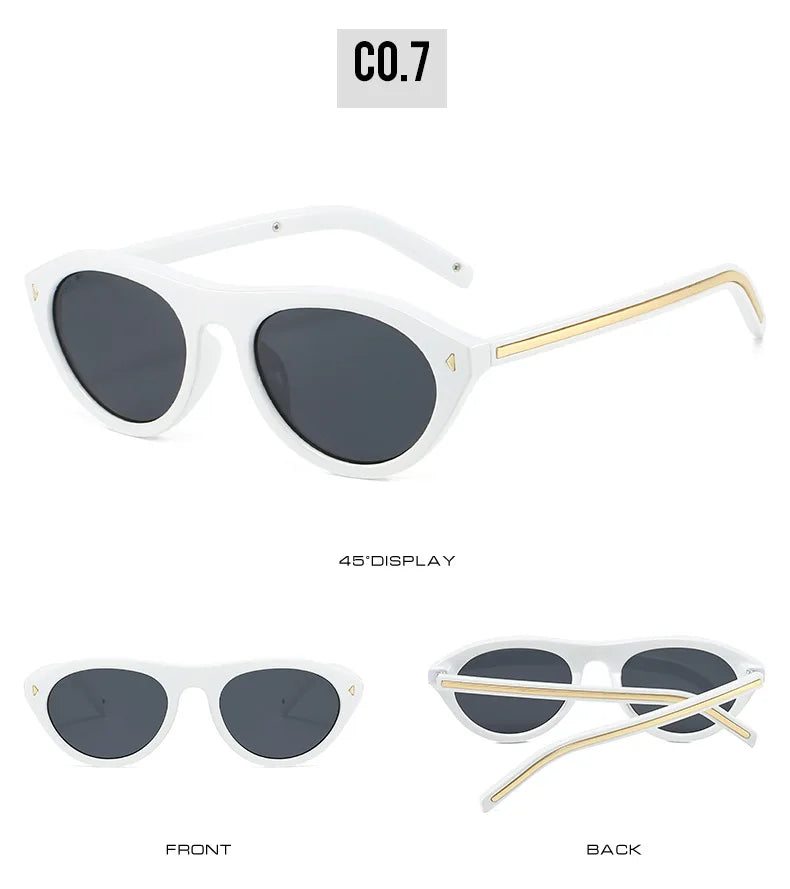 Lunettes de Soleil Œil-de-Chat Vintage à Rivets — Samara
