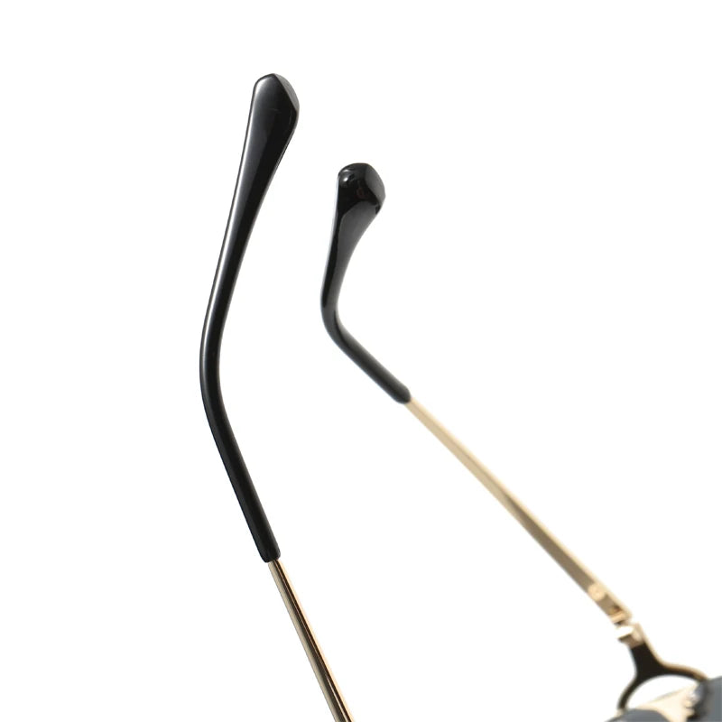 Lunettes de Soleil Carrées Sans Monture Métal — Samara