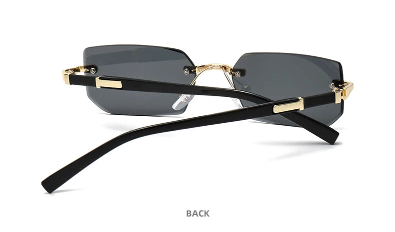 Lunettes de Soleil Sans Monture Rectangulaires — Samara