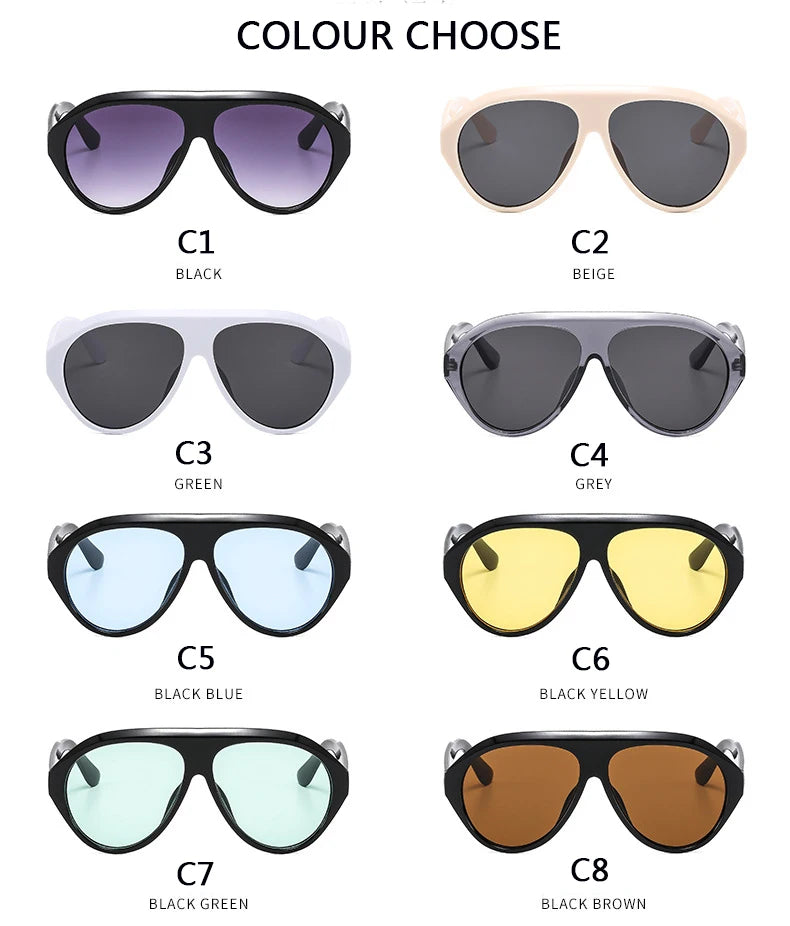 Lunettes de Soleil Aviateur Oversize Unisexe — Samara