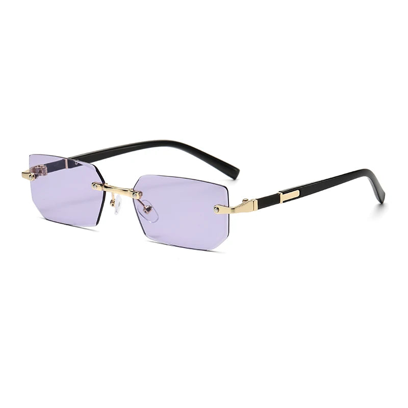 Lunettes de Soleil Sans Monture Rectangulaires — Samara