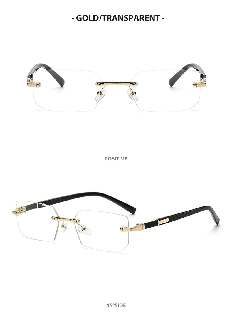 Lunettes de Soleil Sans Monture Rectangulaires — Samara