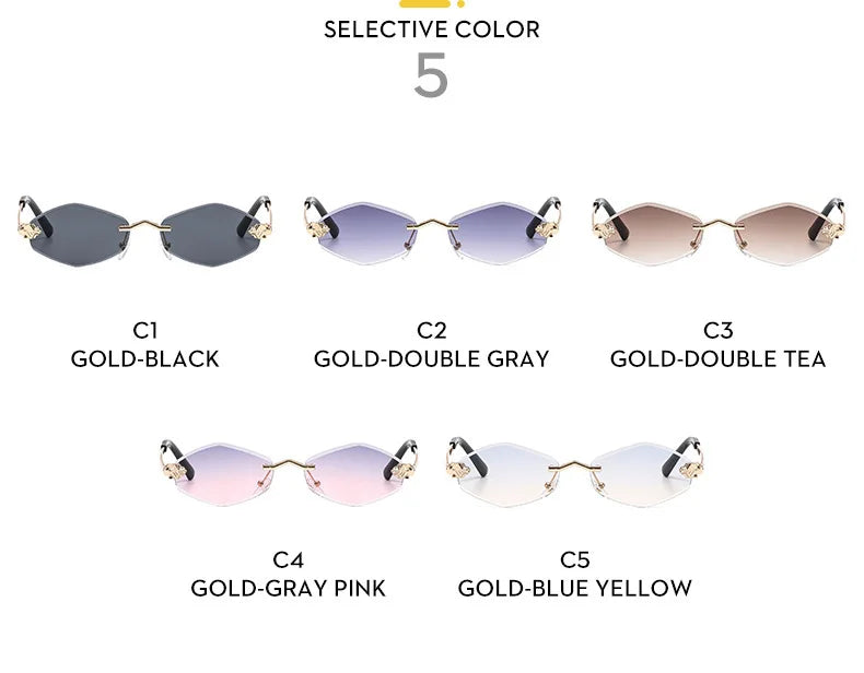 Lunettes de Soleil Polygonales Luxe Femme — Samara