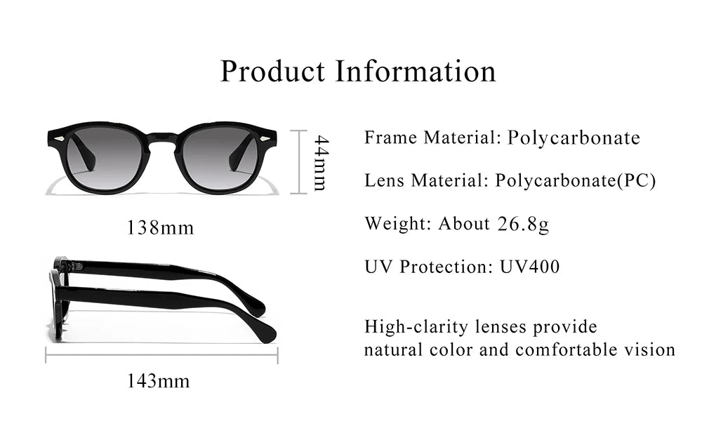 Lunettes de Soleil Rondes Rétro Unisexe — Samara