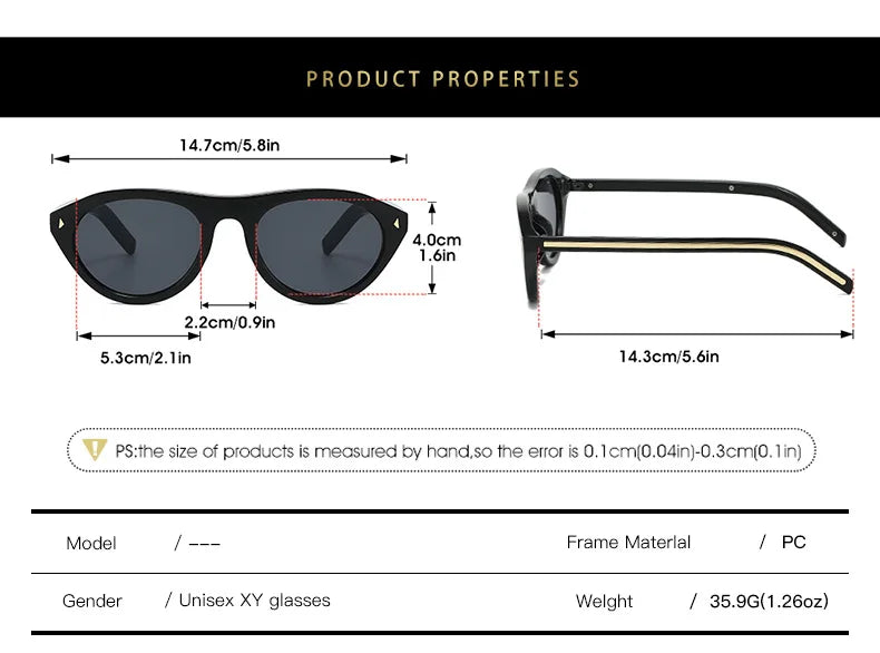 Lunettes de Soleil Œil-de-Chat Vintage à Rivets — Samara