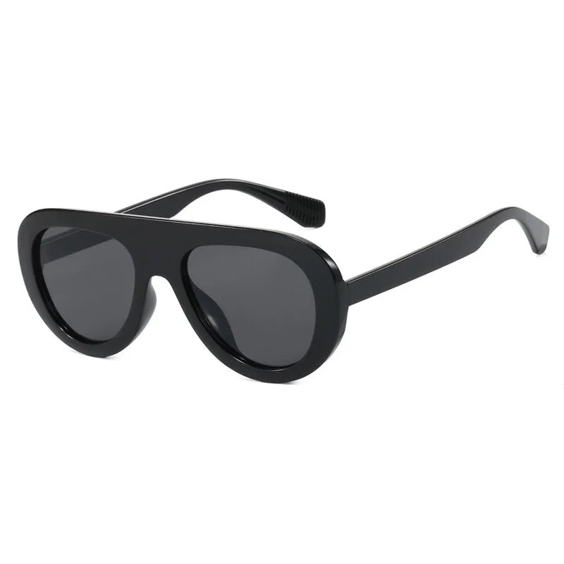 Lunettes de Soleil Rondes Y2K Imprimé Léopard — Samara