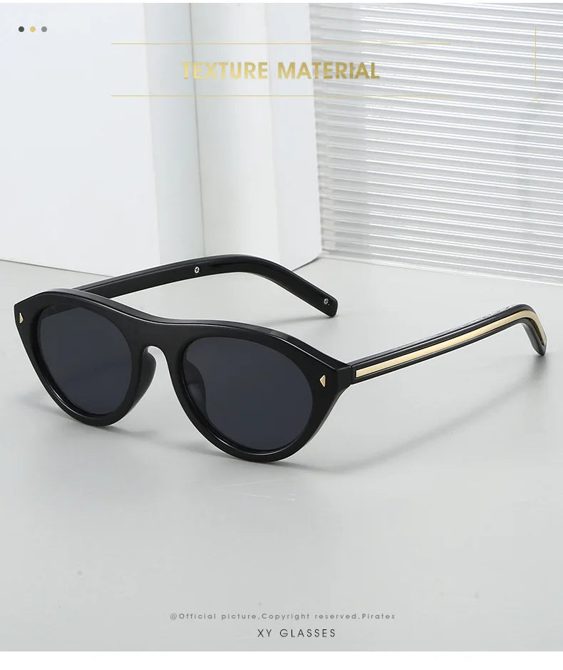 Lunettes de Soleil Œil-de-Chat Vintage à Rivets — Samara