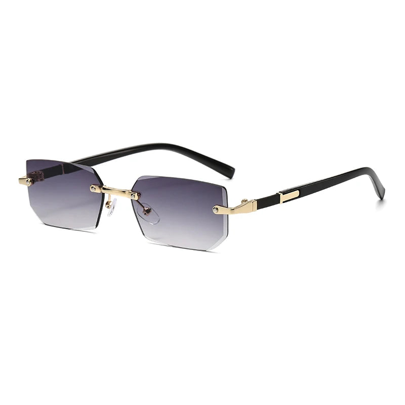 Lunettes de Soleil Sans Monture Rectangulaires — Samara