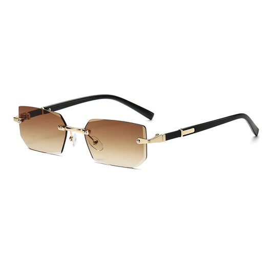Lunettes de Soleil Sans Monture Rectangulaires — Samara