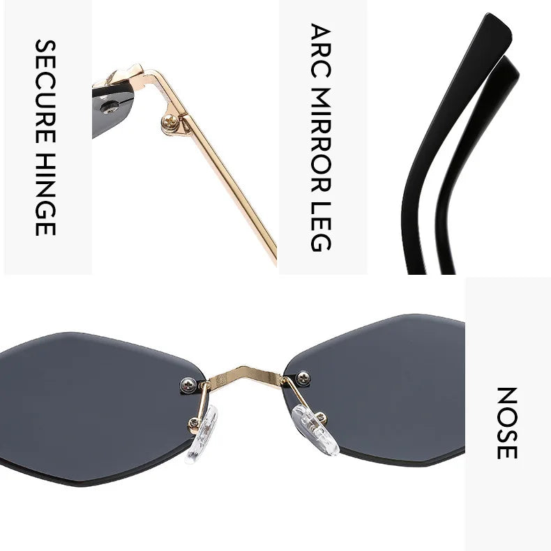 Lunettes de Soleil Polygonales Luxe Femme — Samara