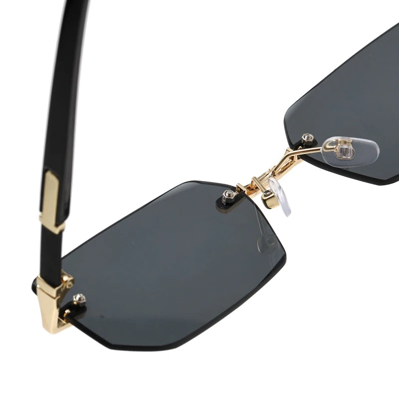 Lunettes de Soleil Sans Monture Rectangulaires — Samara