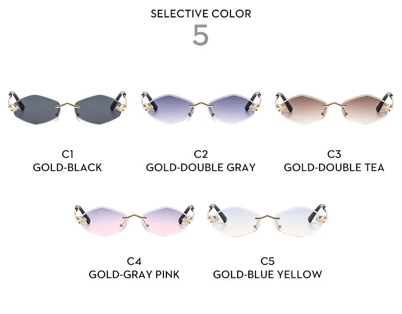 Lunettes de Soleil Polygonales Luxe Femme — Samara