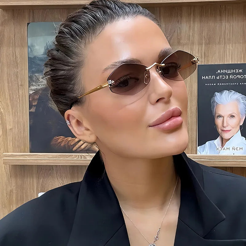Lunettes de Soleil Polygonales Luxe Femme — Samara