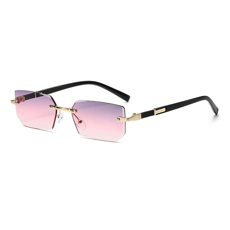 Lunettes de Soleil Sans Monture Rectangulaires — Samara