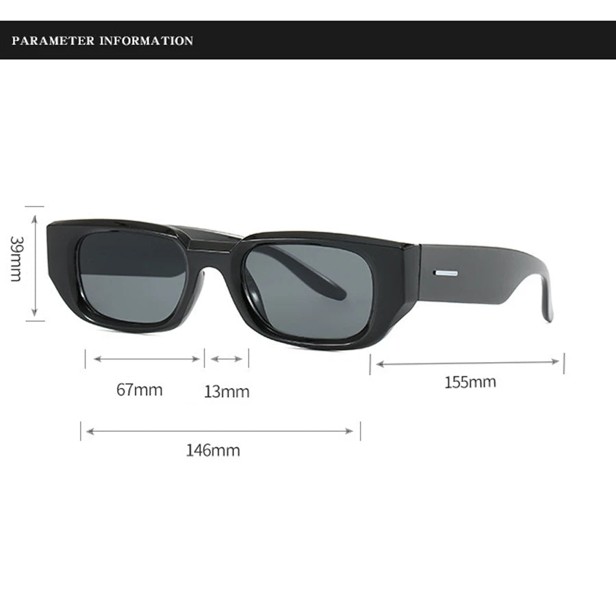Lunettes de Soleil Rectangulaires Classiques Vintage — Samara