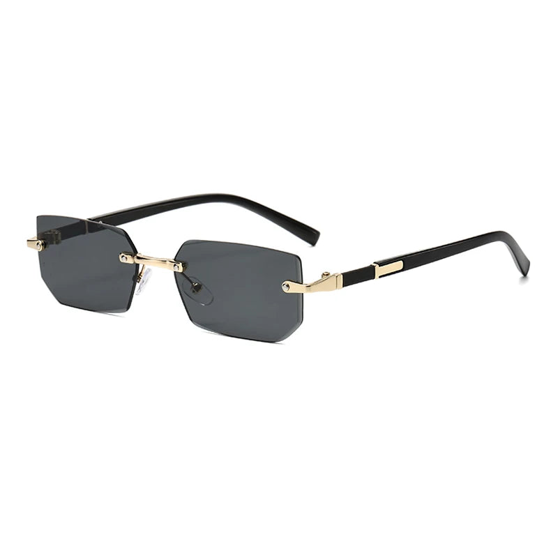 Lunettes de Soleil Sans Monture Rectangulaires — Samara