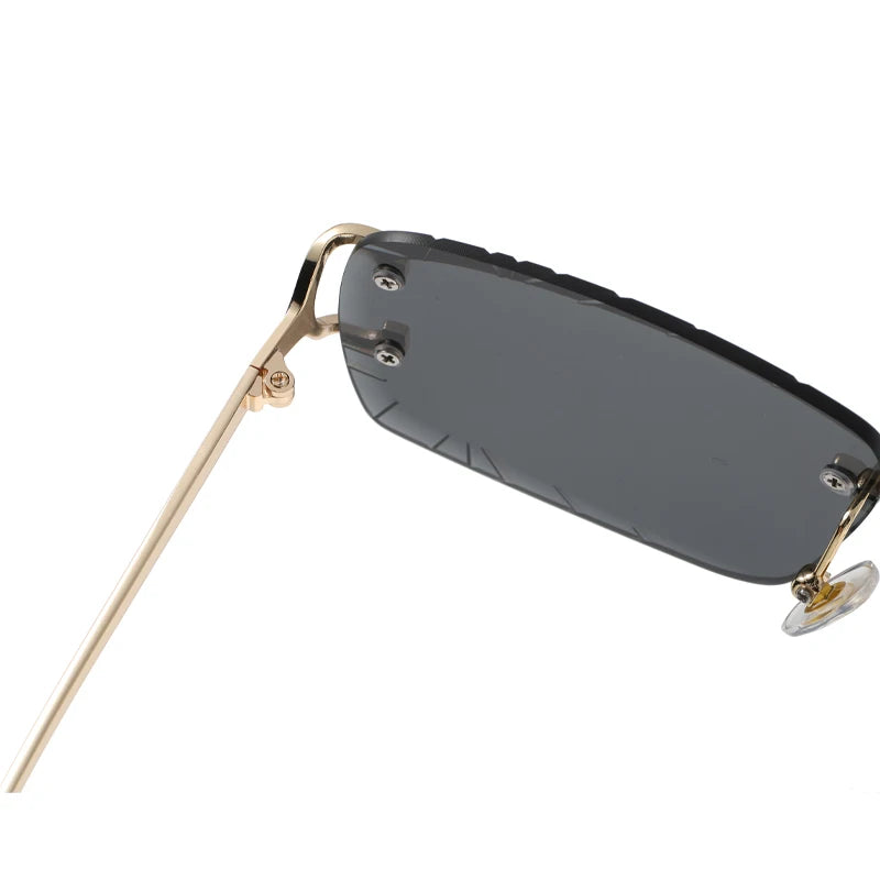 Lunettes de Soleil Carrées Sans Monture Métal — Samara